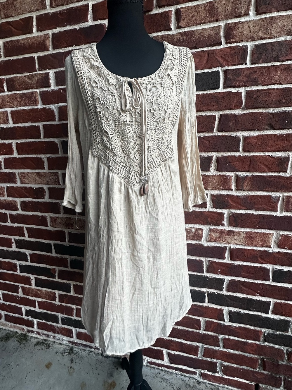 Indigo Rose Light Beige Knit Top
